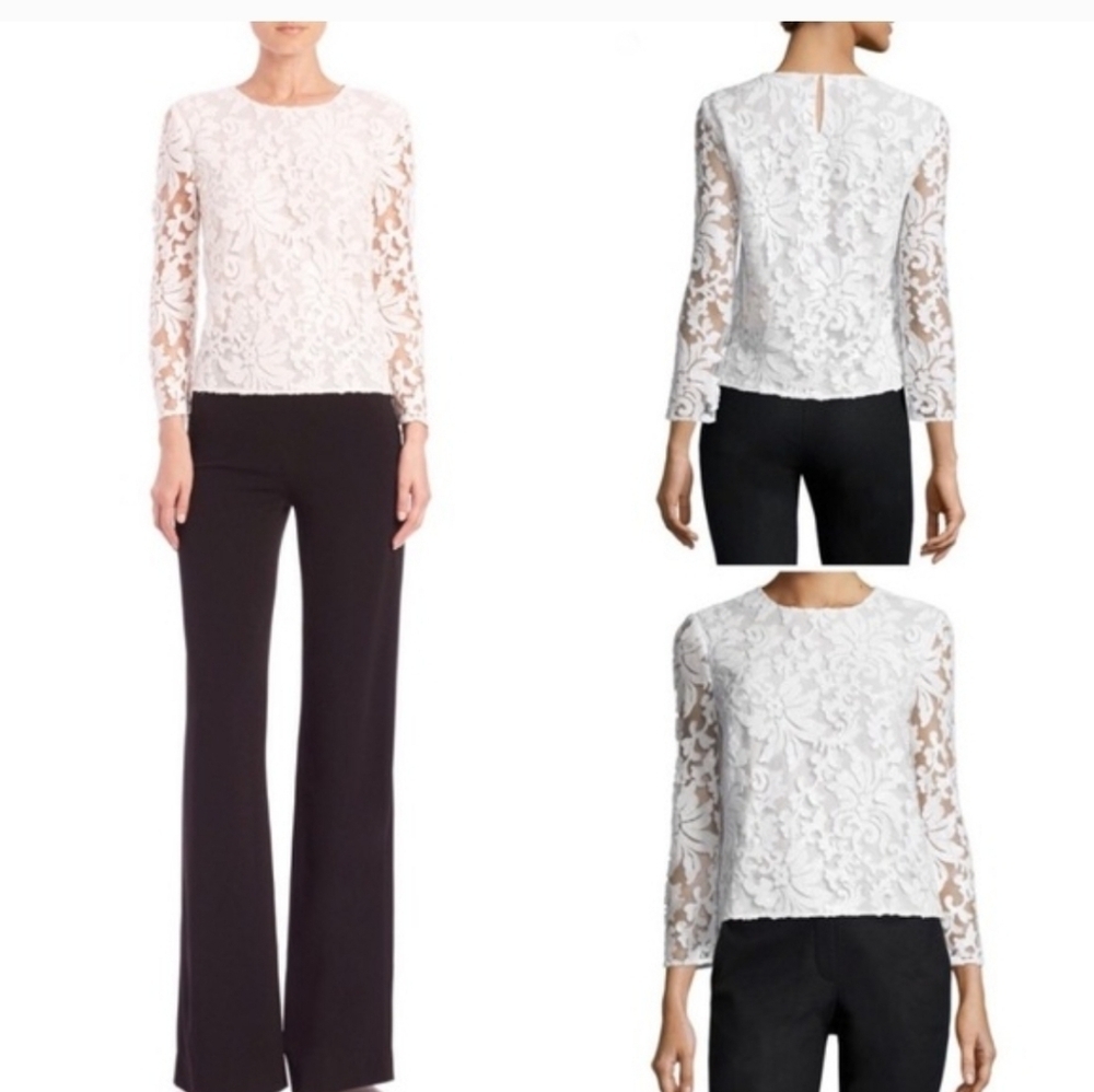 Diane Von Furstenberg Bell Sequin Lace Top Size 4